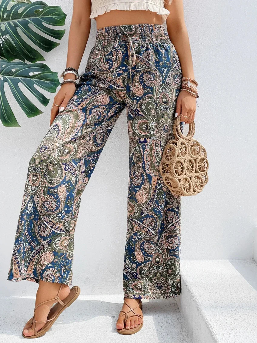 Chic Weite Hosen mit Blumenmuster | Ideal für den Sommer für Damen