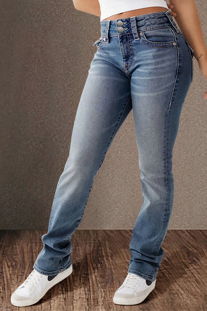 Kalyps - Jeans - Klassiker - Hellblau Denim, Vielseitigs Design - Alltagstauglich für Damen