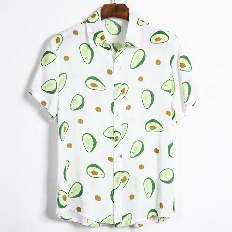 Hattie - Polo-Shirt - Lässig - Avocado-Druck | Formaler Stil - Ideal für Summer für Herren