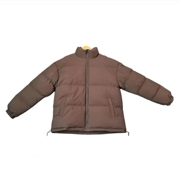 Trendige Einfarbige Steppjacke mit Stehkragen für Herren | Ideal für Herbst/Winter