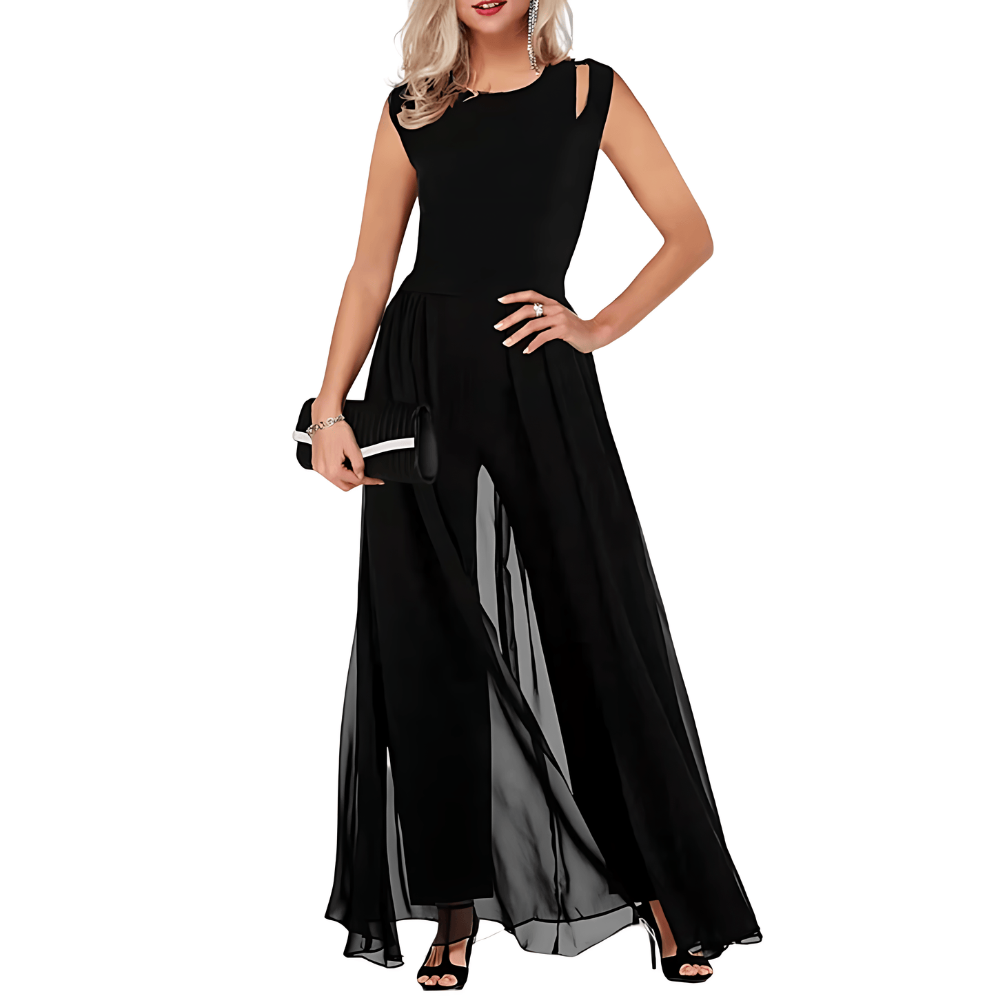 Wanda - Eleganter Lenin Jumpsuit mit ärmellosem Oberteil für Damen