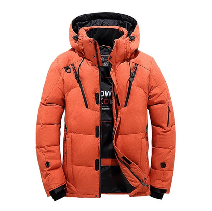 Wasserdichte Steppjacke mit Kapuze und Stehkragen für Herren | Ideal für Herbst/Winter