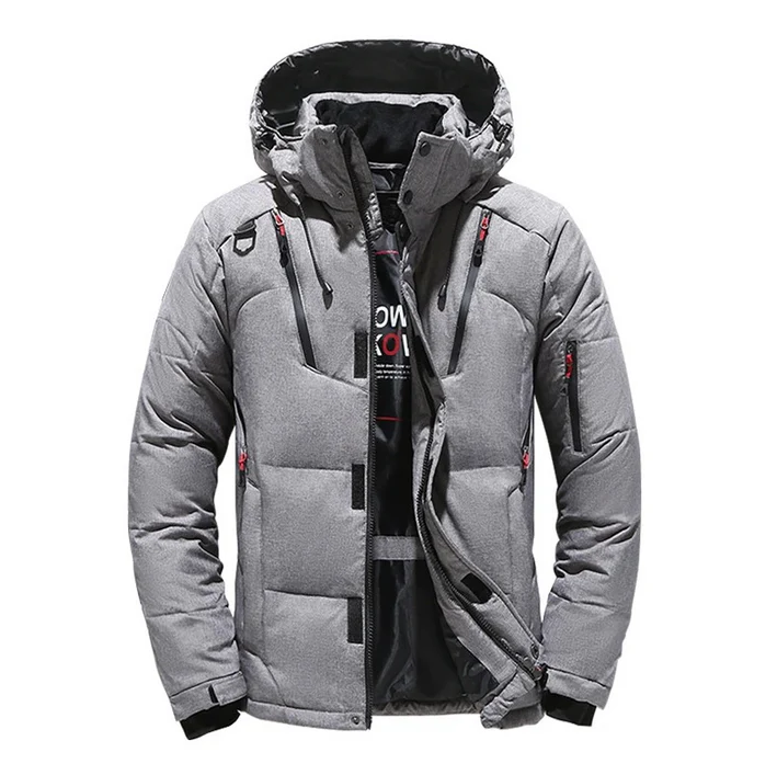 Wasserdichte Steppjacke mit Kapuze und Stehkragen für Herren | Ideal für Herbst/Winter