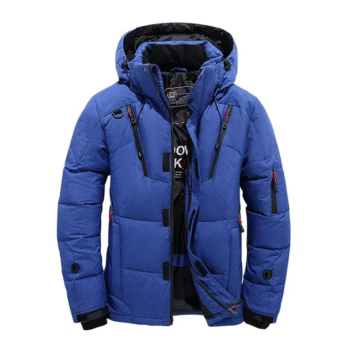 Wasserdichte Steppjacke mit Kapuze und Stehkragen für Herren | Ideal für Herbst/Winter