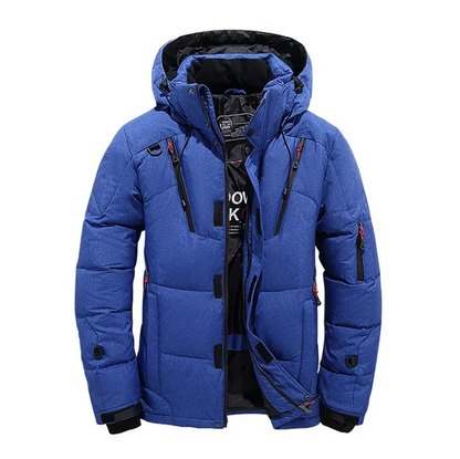 Wasserdichte Steppjacke mit Kapuze und Stehkragen für Herren | Ideal für Herbst/Winter