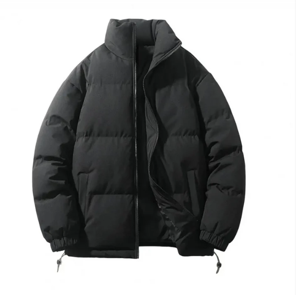 Trendige Einfarbige Steppjacke mit Stehkragen für Herren | Ideal für Herbst/Winter