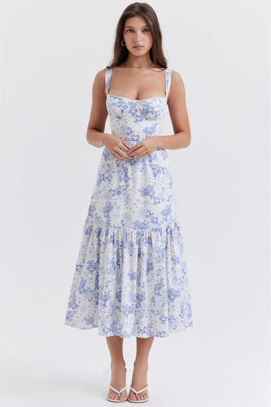 Gina - Midikleid- Boho - Formaler Stil - Ideal für Sommer für Damen