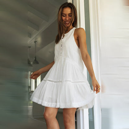 Lea - Mini Kleid - Elegant - Weiche Spitzendetails - Ideal für den Sommer für Damen