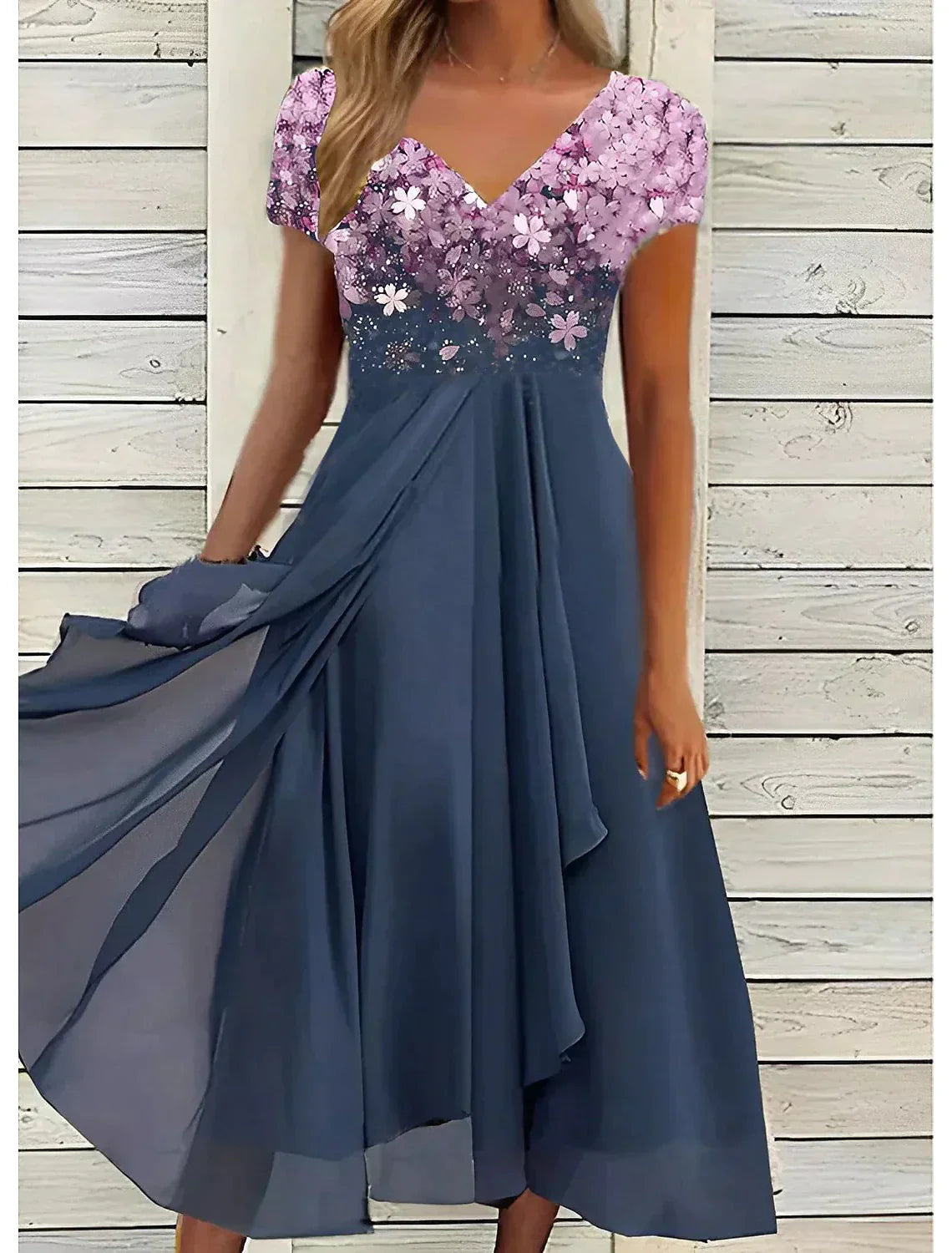 Rafaela - Midikleid - Elegant - Blumenmuster / Luxuriöses Material - Formelli Anläss für Damen